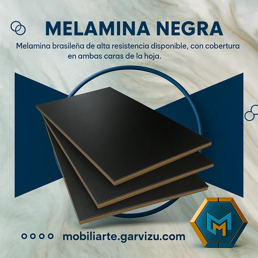 Melamina Negra de 15mm